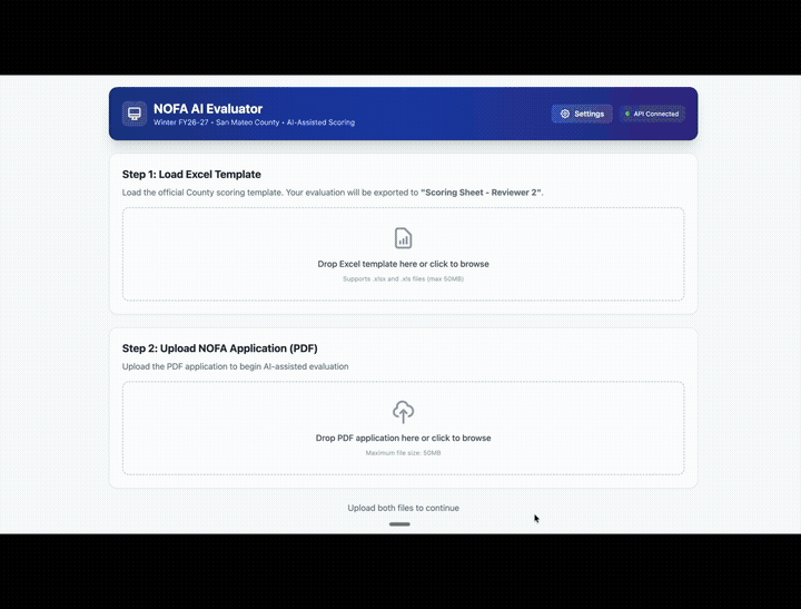 NOFA AI Evaluator Demo - Click to watch full video